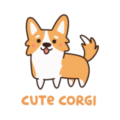 Cute Corgi Digital Sticker