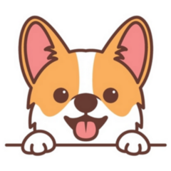 Cute Corgi Dog Peeking Sticker