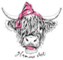Cute Cow In A Pink Polka Dot Bow Headband Glamour Chic Sticker