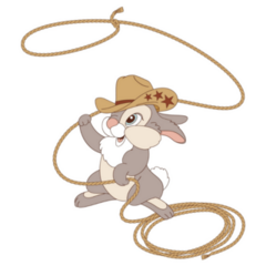 Cute Cowboy Bunny Rodeo Sticker