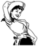 Cute Cowgirl Retro Sticker