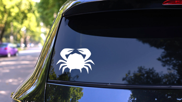 Cute Crab Sticker on a Rear Car Window (New) example