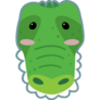 Cute Crocodile Face Sticker