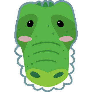 Cute Crocodile Face Sticker