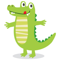 Cute Crocodile With Tongue Out Sticker
