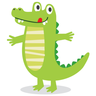 Cute Crocodile With Tongue Out Sticker