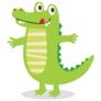 Cute Crocodile With Tongue Out Sticker