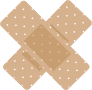 Cute Crossed Band Aid Bandage Sticker