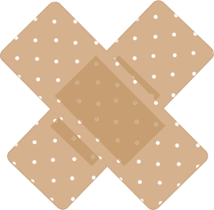 Cute Crossed Band Aid Bandage Sticker