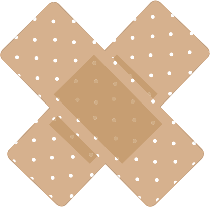 Cute Crossed Band Aid Bandage Sticker