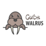 Cute Curious Walrus Sticker