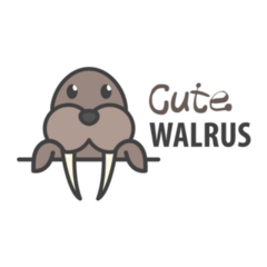 Cute Curious Walrus Sticker