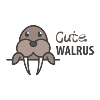 Cute Curious Walrus Sticker