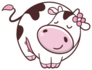 Cute Dairy Cow Cartoon Illustration Sticker