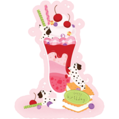 Cute Dalmatian Dessert Sticker