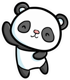 Cute Dancing Panda Sticker