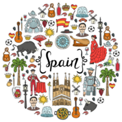 Cute Decorative Cover With Theme Of Spain Sticker