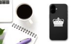 Cute Detailed Crown Sticker on a Phone (New) example