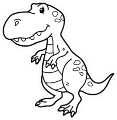 Cute Dinosaur Illustration Sticker