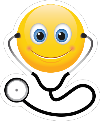 Cute Doctor with Stethoscope Emoji Sticker