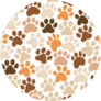 Cute Dog Paw Print Seamless Pattern Sticker