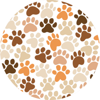 Cute Dog Paw Print Seamless Pattern Sticker