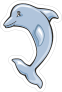 Cute Dolphin Mascot Sticker
