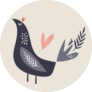 Cute Doodle Bird Partridge Sticker