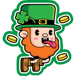 Cute Doodle Leprechaun Head Cartoon