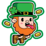 Cute Doodle Leprechaun Head Cartoon