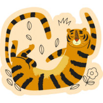 Cute Doodle Tiger Sticker