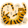 Cute Doodle Tiger Sticker