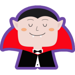 Cute Dracula Purple Sticker