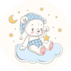 Cute Dreaming Bear Sticker