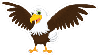 Cute Eagle Cartoon Sticker