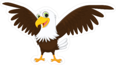 Cute Eagle Cartoon Sticker