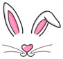 Cute Easter Bunny Face Sticker
