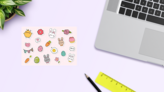 Cute Easter Sticker Sheet on a Desk (New) example