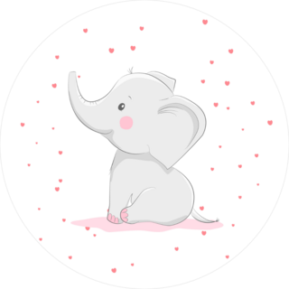Cute Elephant Baby Sticker