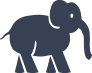 Cute Elephant Walking Sticker