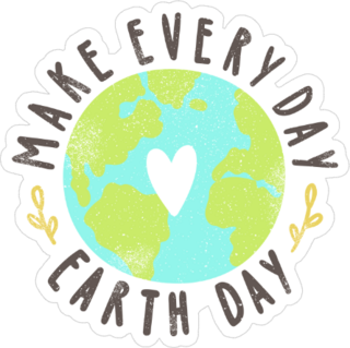 Cute Every Day Earth Day Sticker
