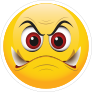 Cute Evil Fangs Emoji Sticker