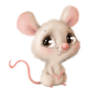 Cute Eyes Cartoon Mouse Sticker