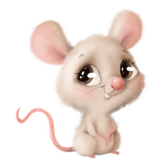Cute Eyes Cartoon Mouse Sticker