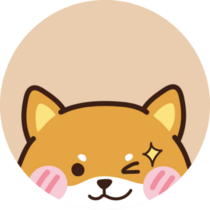 Cute Face Shiba Inu Sticker