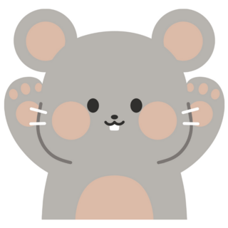 Cute-faced Mouse Sticker