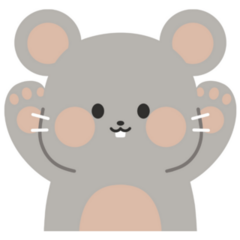 Cute-faced Mouse Sticker