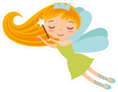 Cute Fairy Godmother Character Sticker