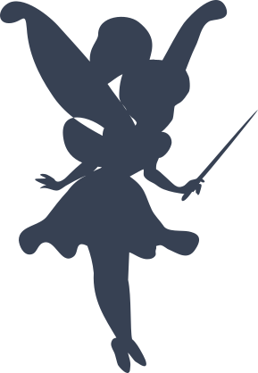 Cute Fairy Silhouette Sticker