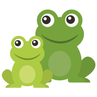 Cute Family of Frogs Sticker